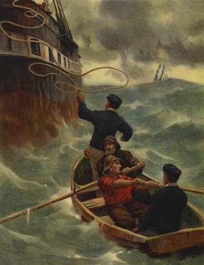 A révkalauz hajó (chromolitho) alkotó: English School
