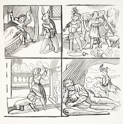 The Pleasant History of Jack Horner, illusztráció a Chap-books of the Eightenth Century, John Ashton, pub. 1882 alkotó: English School