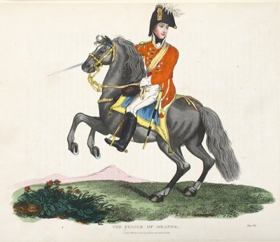 The Prince of Orange, kocsma. Richard Evans, engr Romney, illusztráció a Waterloo-i csata történetéről, William Mudford, 1816 alkotó: English School