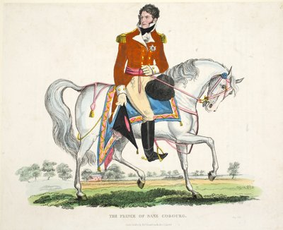 A szász-coburgi herceg, kocsma. Richard Evans, engr Romney, illusztráció a Waterloo-i csata történetéről, William Mudford, 1816 alkotó: English School