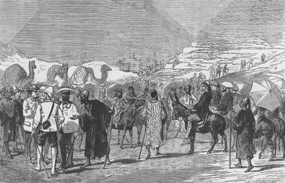 A walesi herceg és pártja a piramisoknál alkotó: English School