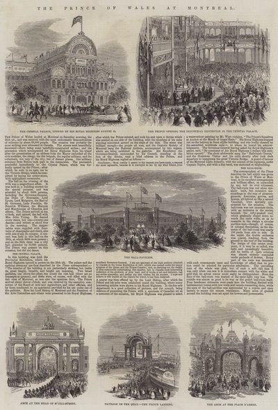 A walesi herceg Montrealban (metszet) alkotó: English School