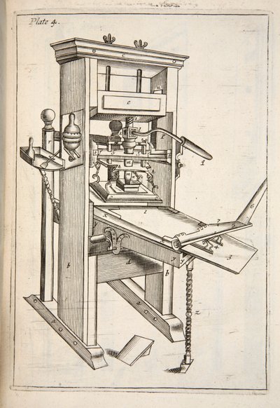 Nyomda, pub. 1683-as metszet. alkotó: English School