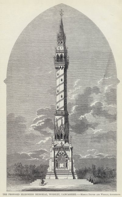 The Proposed Ellesmere Memorial, Worsley, Lancashire (metszet) alkotó: English School