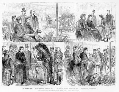 A királynő a vadnyugaton a Nagy Amerikai Kiállításon, 1887 alkotó: English School