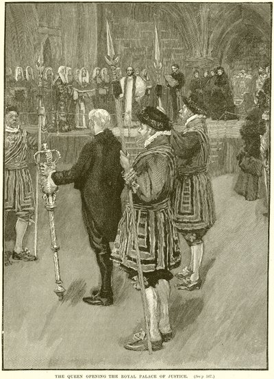 A királynő megnyitja az Igazságügyi Királyi Palotát alkotó: English School