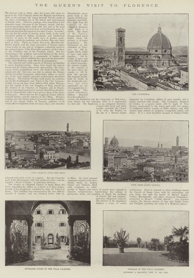 A királynő firenzei látogatása (metszet) alkotó: English School