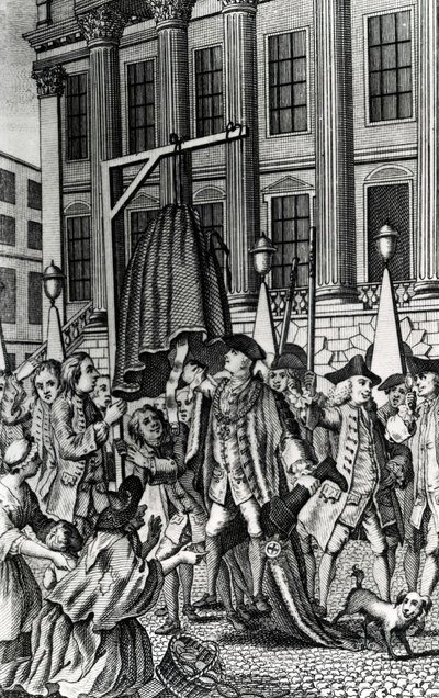 A Petti-kabát megerőszakolása, 1768 alkotó: English School
