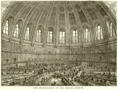 A British Museum olvasóterme alkotó: English School