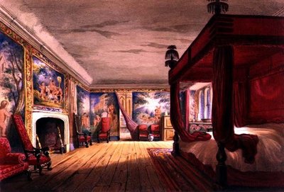 The Red Room, Cotehele House, 1830-40 körül (színes litó) alkotó: English School