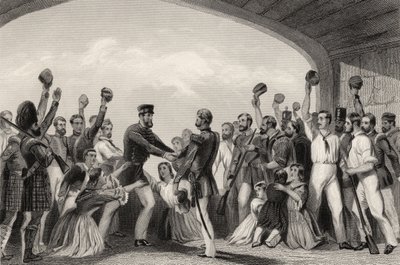 Havelock tábornok: The Relief of Lucknow, 1857. szeptember 25., az 1858-ban megjelent „The History of the Indian Mutiny” c. alkotó: English School