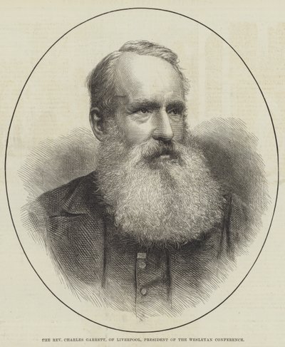Charles Garrett tiszteletes, Liverpoolból, a Wesleyan Konferencia elnöke (metszet) alkotó: English School