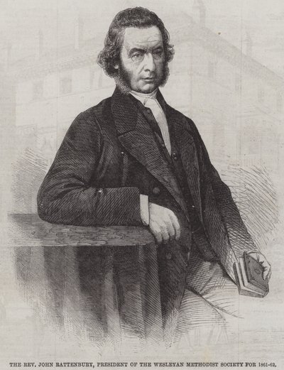John Rattenbury tiszteletes, a Wesleyan Metodista Társaság elnöke 1861-62 között (metszet) alkotó: English School