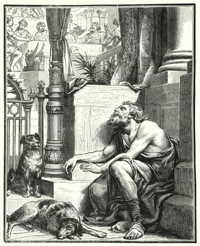 A gazdag ember és Lázár (metszet) alkotó: English School