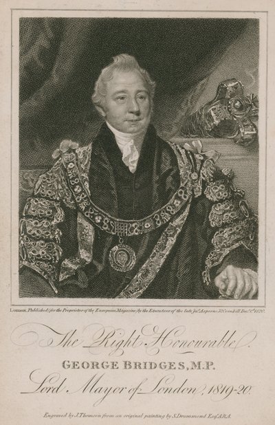 The Right Honorable George Bridges, London főpolgármestere 1819-20 alkotó: English School