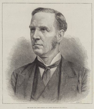 The Right Honorable John Morley, parlamenti képviselő, Írországért felelős főtitkár (metszet) alkotó: English School