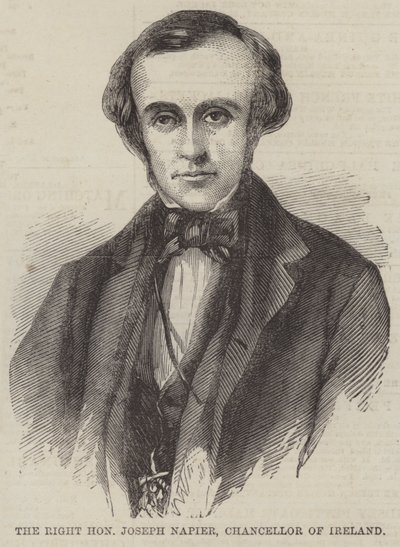 A jobb tisztelt Joseph Napier, Írország kancellárja (metszet) alkotó: English School