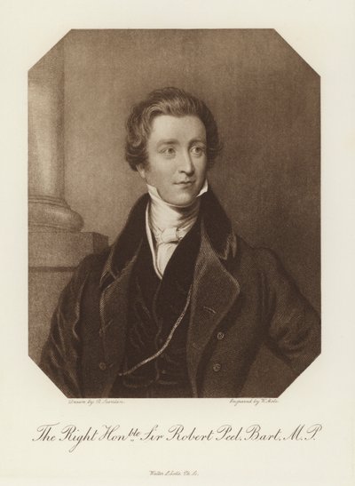 Az igaz, tisztelt Sir Robert Peel, Baronet, képviselő (litho) alkotó: English School