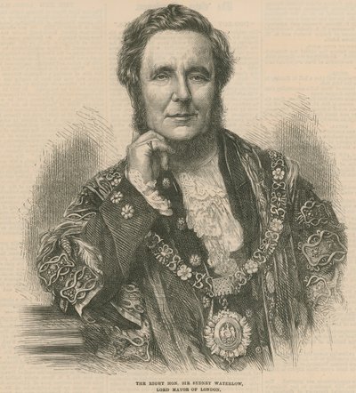 A jobb tisztelt Sir Sydney Waterlow, London főpolgármestere alkotó: English School
