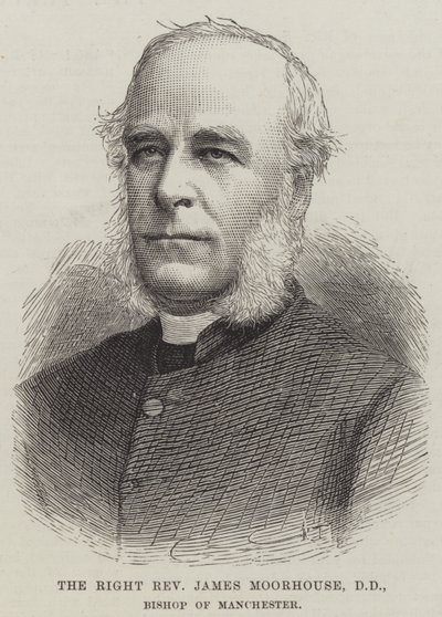 The Right Reverend James Moorhouse, DD, Manchester püspöke (metszet) alkotó: English School