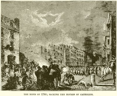 Az 1780-as zavargások; A katolikusok házainak kifosztása alkotó: English School