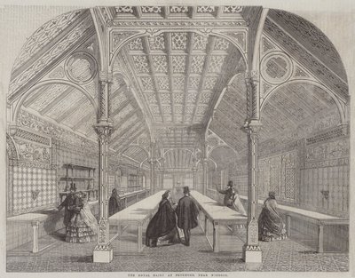 A királyi tejüzem Frogmore-ban, Windsor közelében (metszet) alkotó: English School