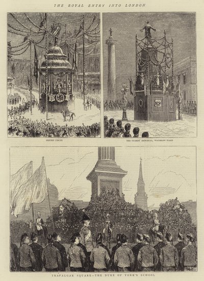 The Royal Entry in London (metszet) alkotó: English School