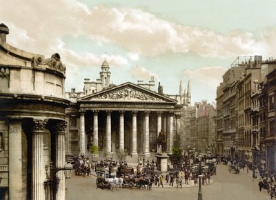 The Royal Exchange, London (kézzel színezett fotó) alkotó: English School