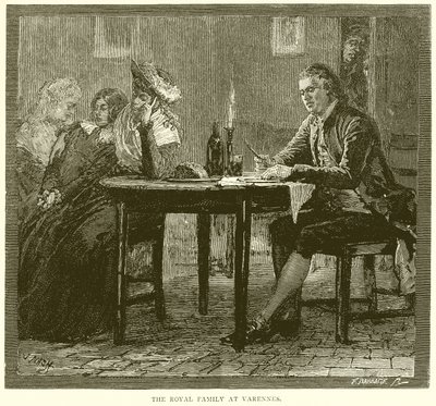A királyi család Varennes-ben alkotó: English School