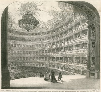 Az Olasz Királyi Operaház, Covent Garden, London alkotó: English School