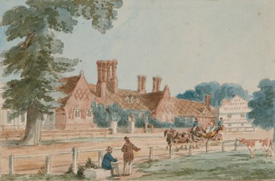 The Royal Mews, 1865 körül (akvarell papíron) alkotó: English School
