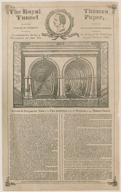 The Royal Thames Tunnel Paper alkotó: English School