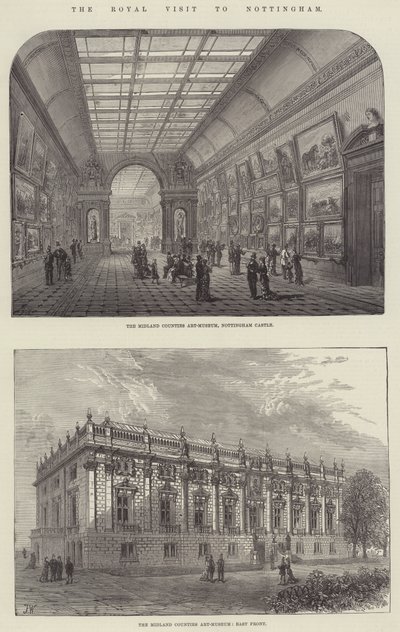 Királyi látogatás Nottinghamben (metszet) alkotó: English School