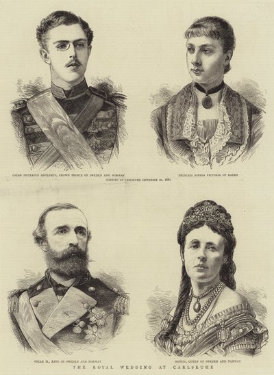 Királyi esküvő Carlsruhéban (metszet) alkotó: English School