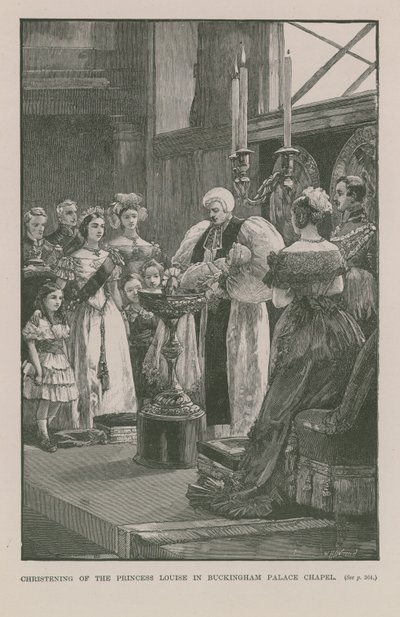 Királyi keresztelő a Buckingham-palotában alkotó: English School