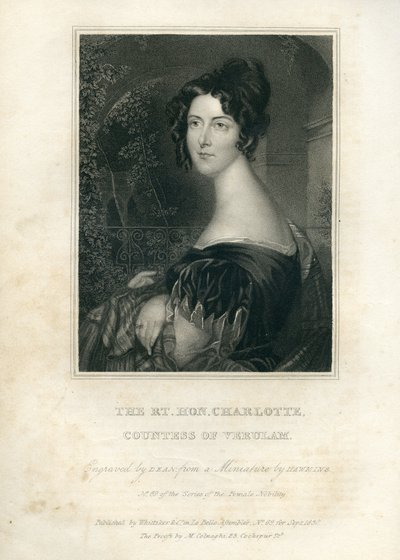 Az Rt. Hon. Charlotte, Verulam grófnője, 1830 alkotó: English School
