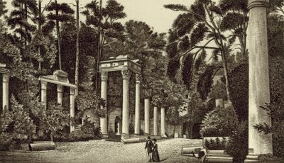 A romok, Virginia Water (litográfia) alkotó: English School