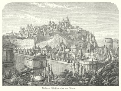 A Sutrunjya szent dombja, Palitana közelében (metszet) alkotó: English School