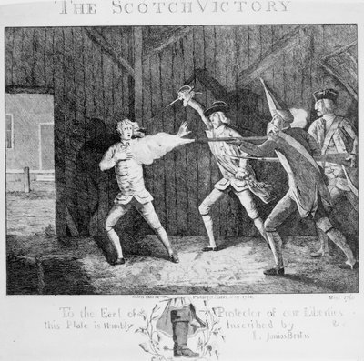 A skót győzelem, 1768 alkotó: English School