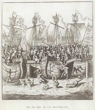 A tengeri harc La Rochelle-nél alkotó: English School