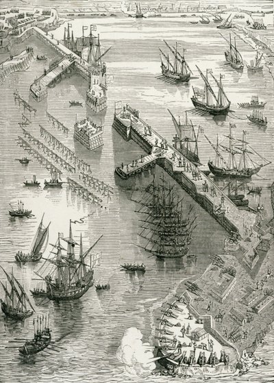 Rochelle ostroma, a Franciaország történetéből, Emile de Bonnechose, kiadó: Ward, Lock and Co, London alkotó: English School