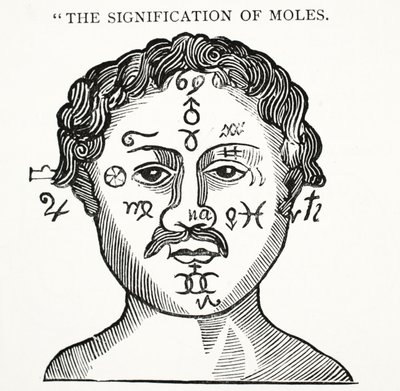 The Signification of Moles, illusztráció a Chap-books of the Eightenth Century, John Ashton, pub. 1882 alkotó: English School