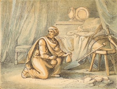 Ákán bűne (színes metszet) alkotó: English School