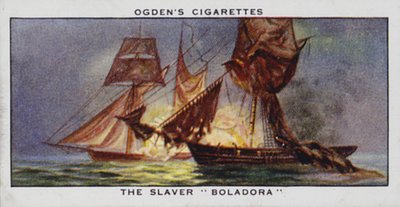 A "Boladora" rabszolgaszállító (színes litográfia) alkotó: English School
