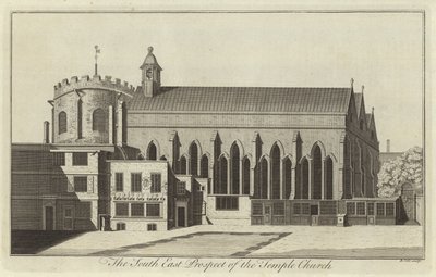 A Temple Church délkeleti kilátása, London alkotó: English School
