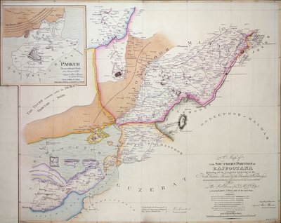 Rajpootana déli része, 1820 (színes metszet) alkotó: English School