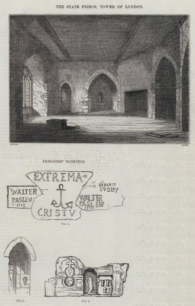 Állami börtön, Tower of London (metszet) alkotó: English School