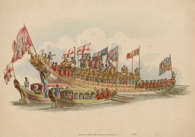 A Stationers Barge, Temze, London alkotó: English School