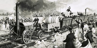A Steam története: Vonatok próbaverzióban. Stephenson rakétája alkotó: English School
