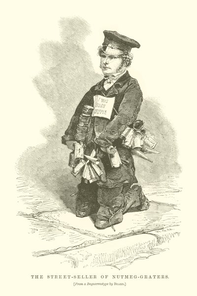 A szerecsendió-gráterek utcai árusa (metszet) alkotó: English School